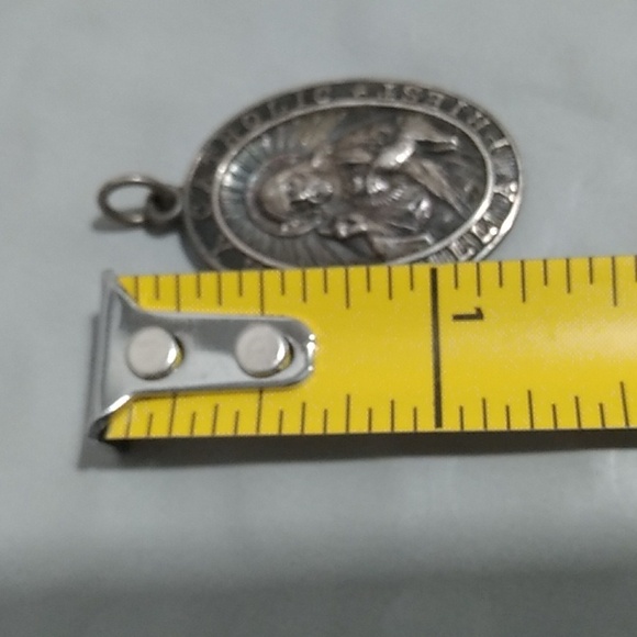 Antique I Am A Catholic Call A Priest 925 Sterling Silver Pendant - Picture 6 of 7